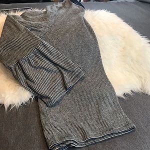 Lucky Brand striped blouse bell sleeves